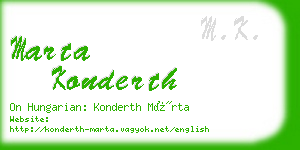 marta konderth business card